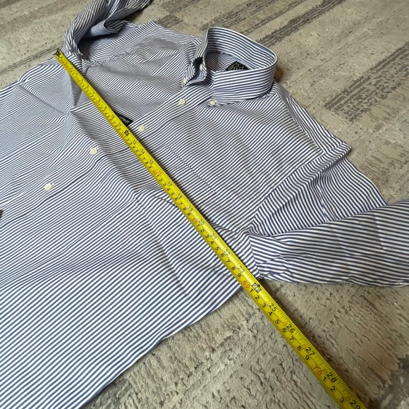 NWT Jos A Bank Mens Dress Shirt Stripe 16-33 Long Sleeve 80s Ply Pinpoint Cotton - Picture 9 of 10